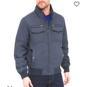 Brand New Tommy Hilfiger Men's Performance Bomber Jacket Size Medium Navy Blue